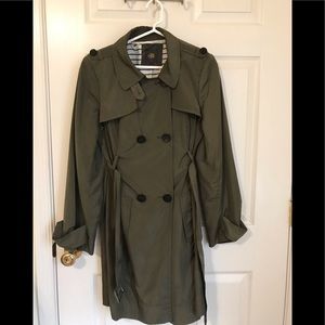Banana Republic Olive Green Belted Trench Coat